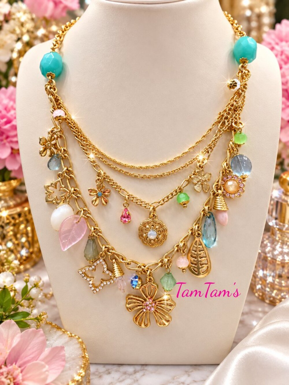Park Lane Garden Party Swarovski Crystals Charm Necklace